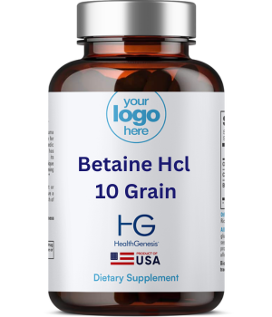 Private Label Betaine HCL 10 Grain - Health Genesis Manufacturing