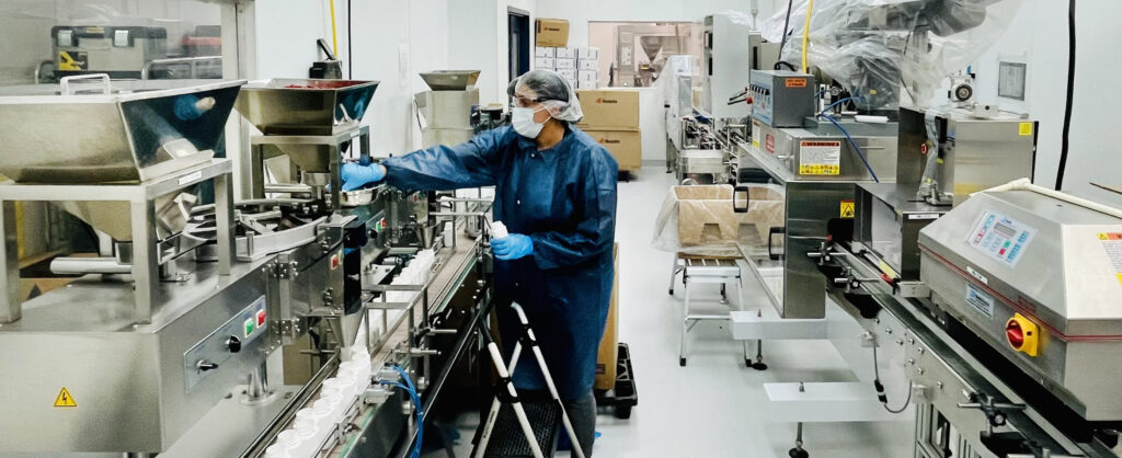Packaging machine filling supplements