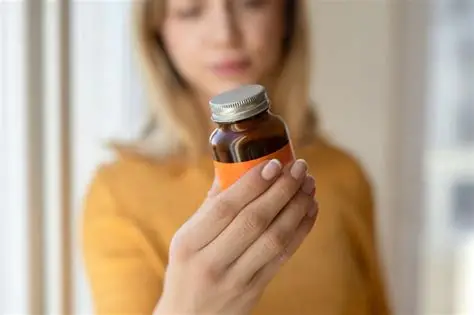 Health supplement bottles arranged for nutrition product manufacturing display