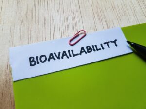 Bioavailability for health supplements written on a piece of paper